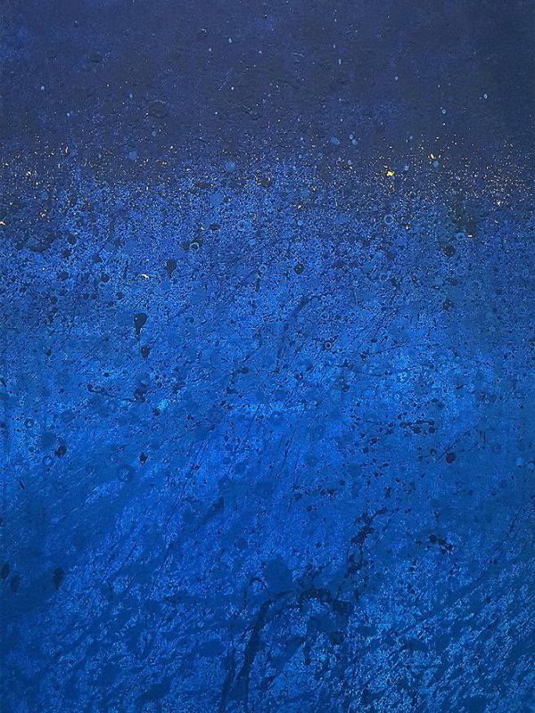 The Sea in the Sky 18. Tecnique mixt, gold lives on canvas 65x92cm. 2019