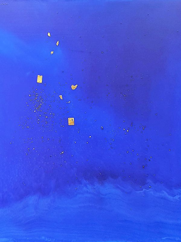 The Sea in the Sky 7.hydrolaque et feuille d'or sur toile. 50x50.2019